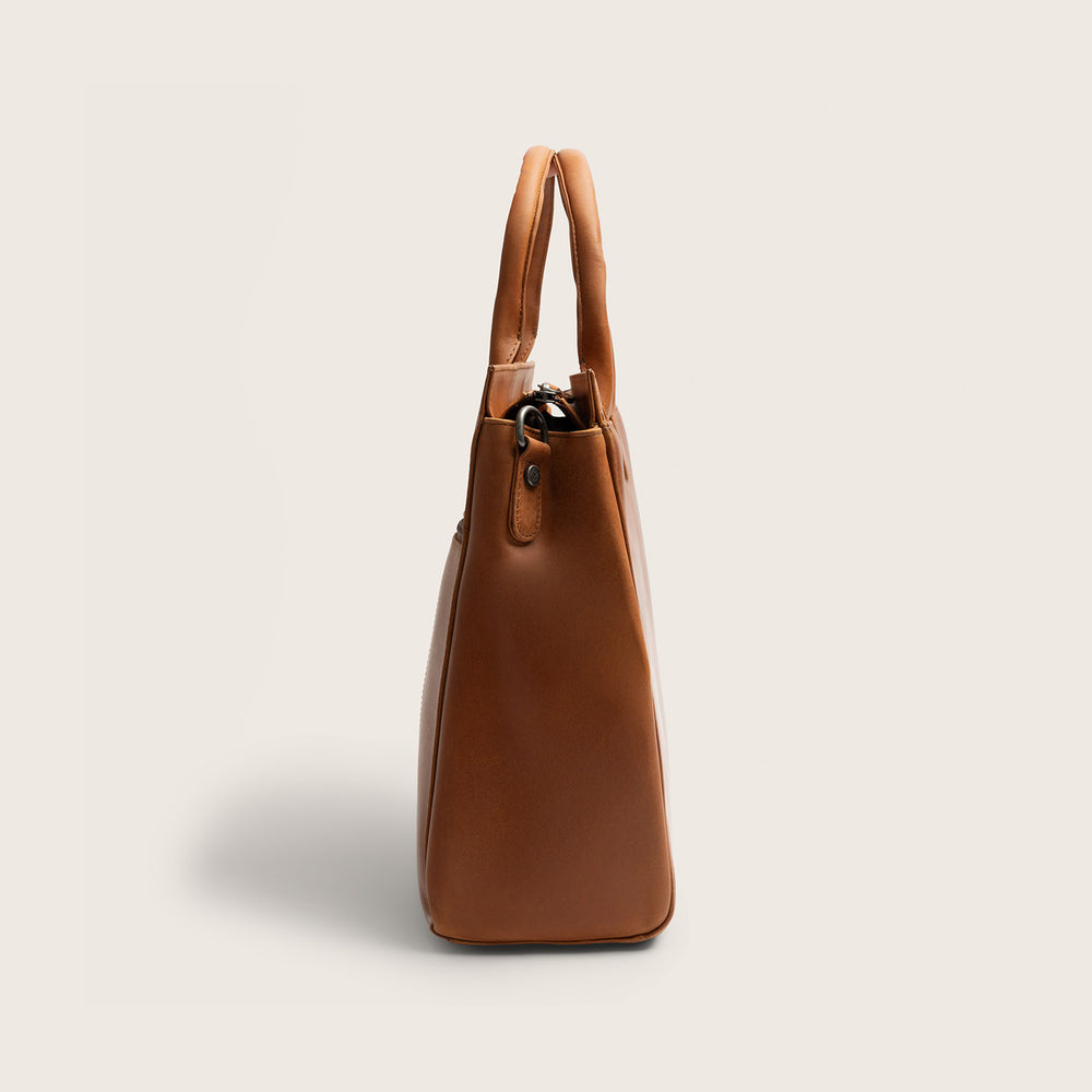 Leather Laptop Bag Cognac Rivera