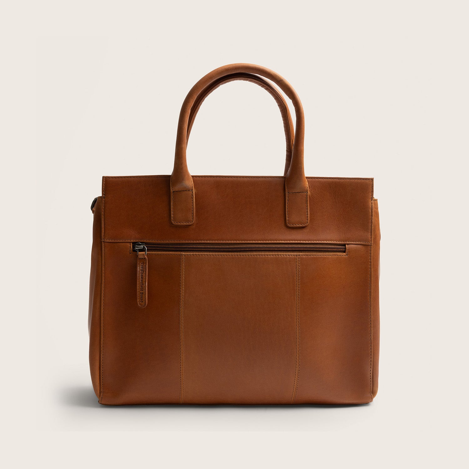 Leather Laptop Bag Cognac Rivera