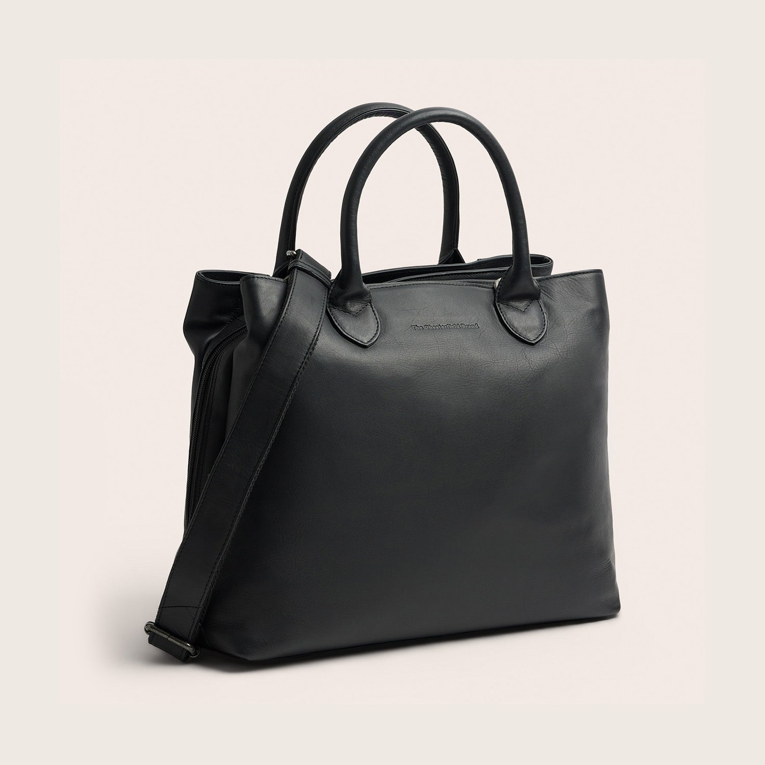 Sac à Main en Cuir Noir Passau