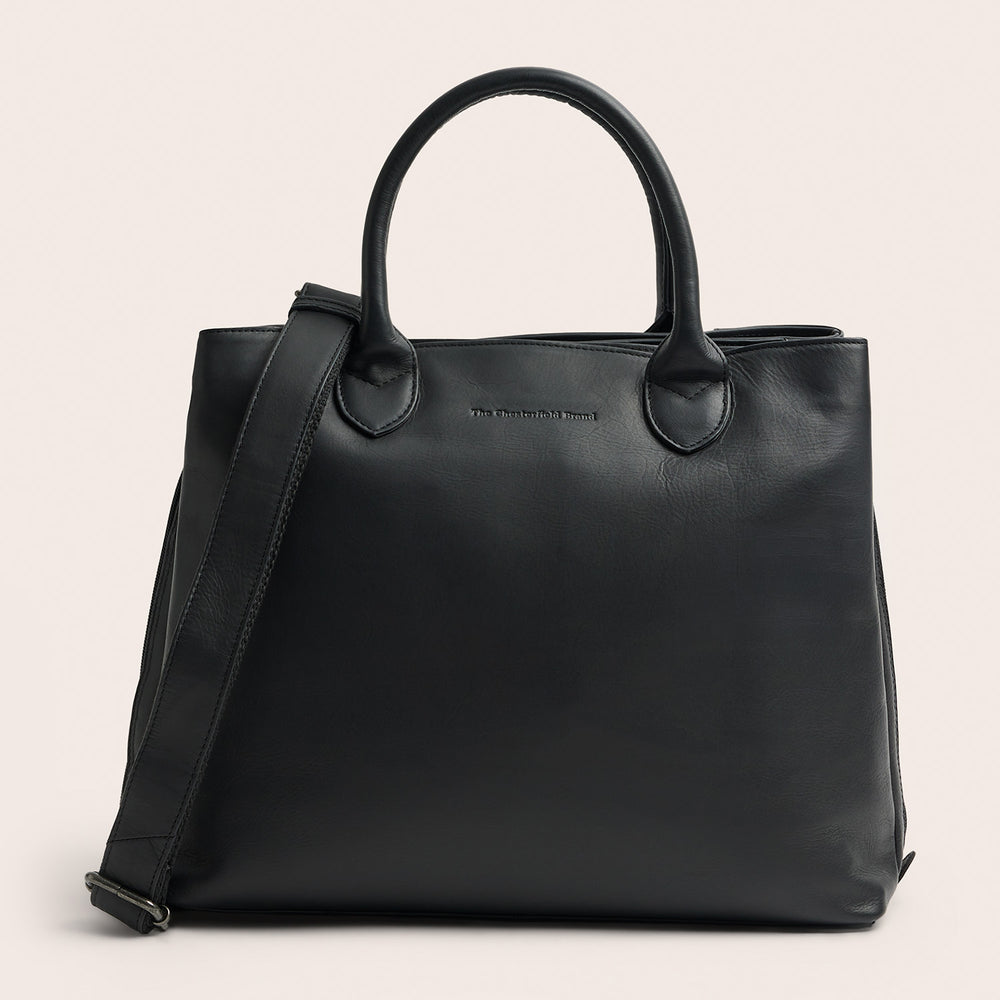 Leder Handtasche Schwarz Passau