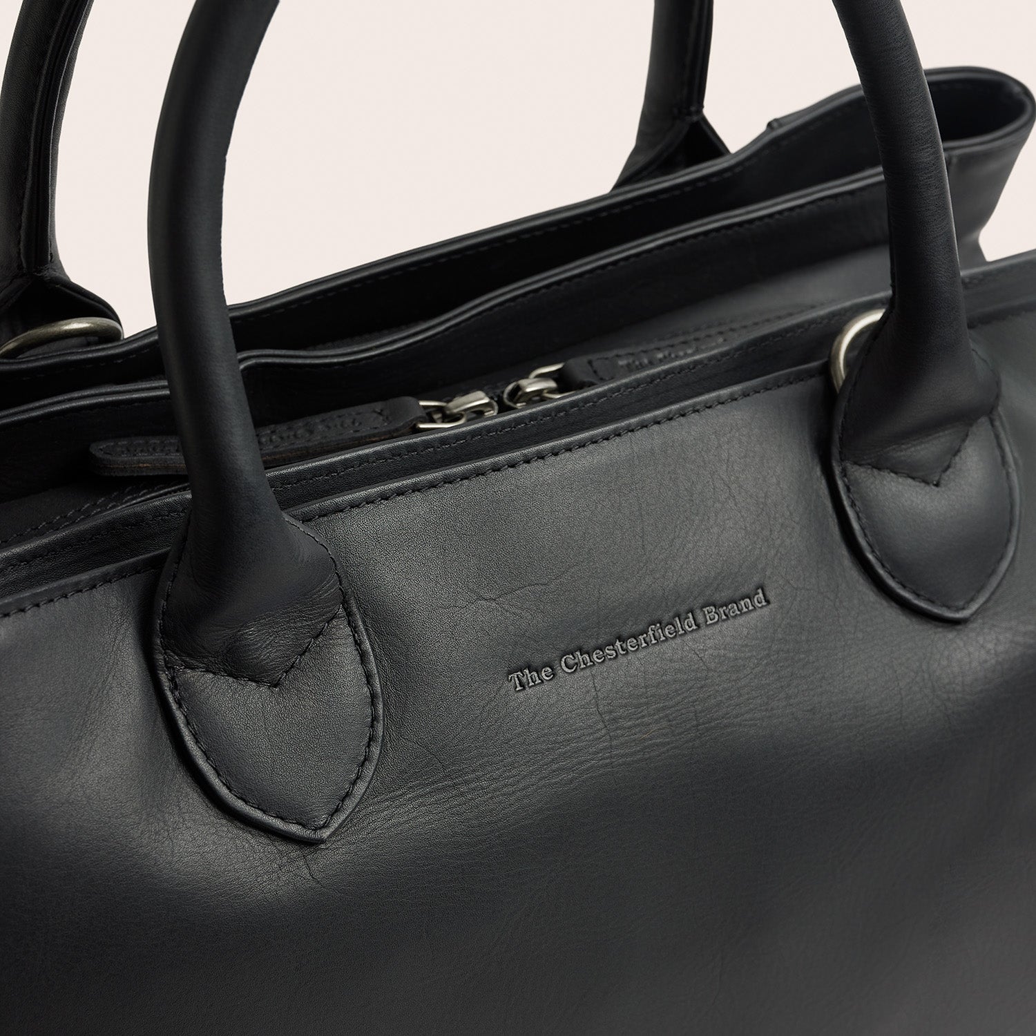 Leder Handtasche Schwarz Passau