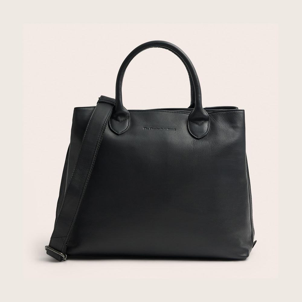 Leder Handtasche Schwarz Passau