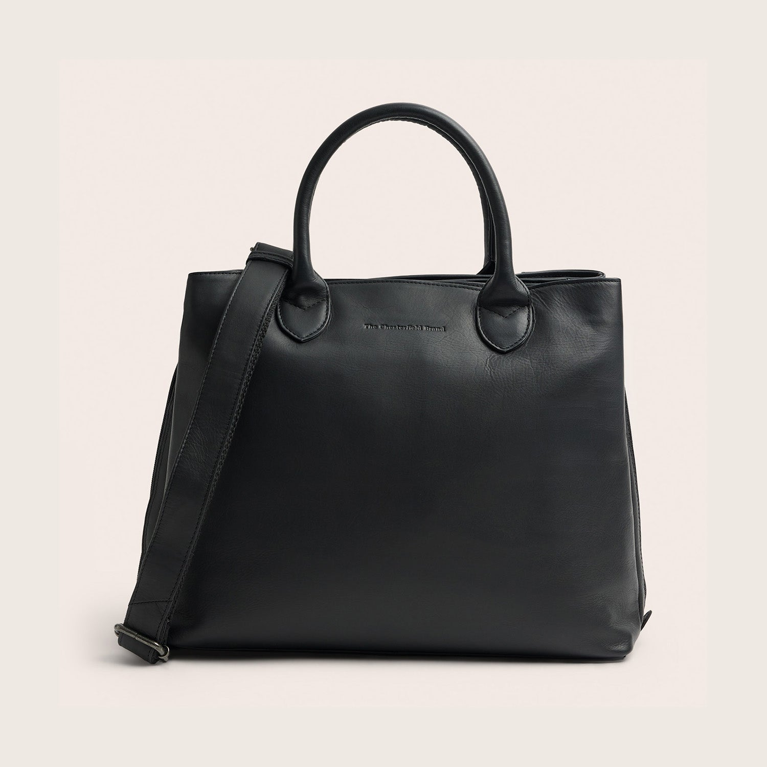 Sac à Main en Cuir Noir Passau