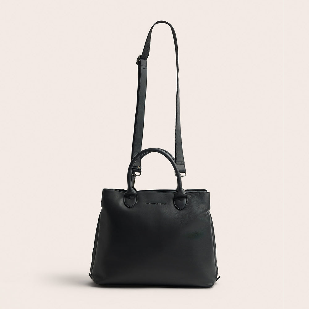 Leder Handtasche Schwarz Passau