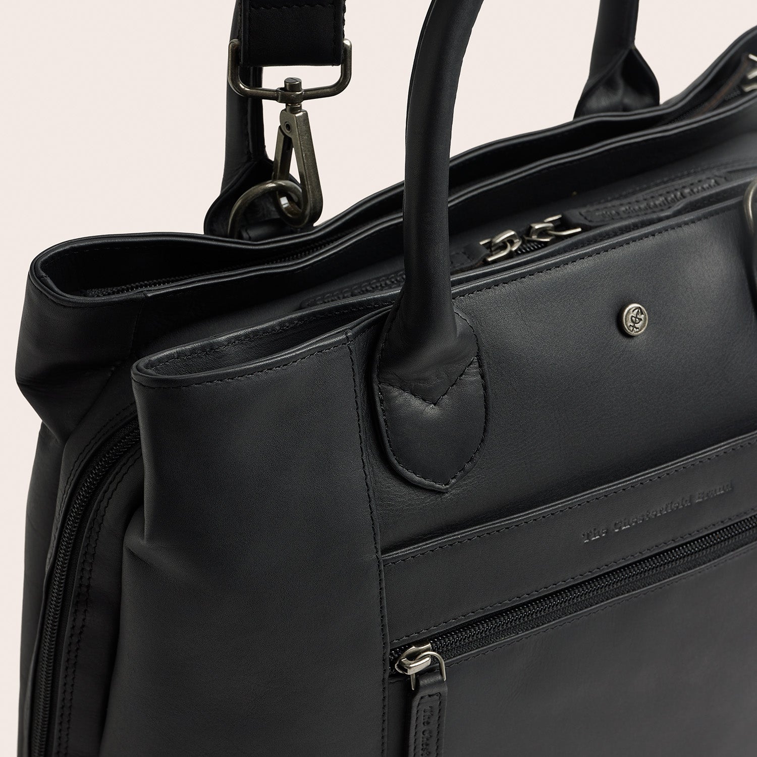 Leder Handtasche Schwarz Passau