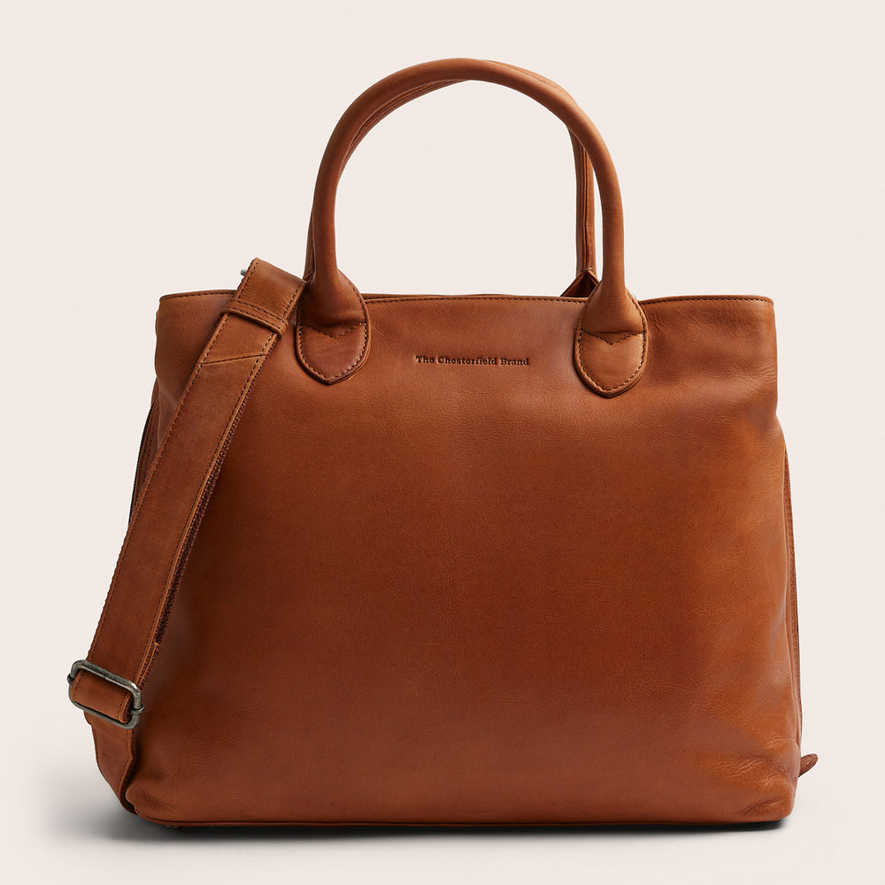 Leder Handtasche Cognac Passau