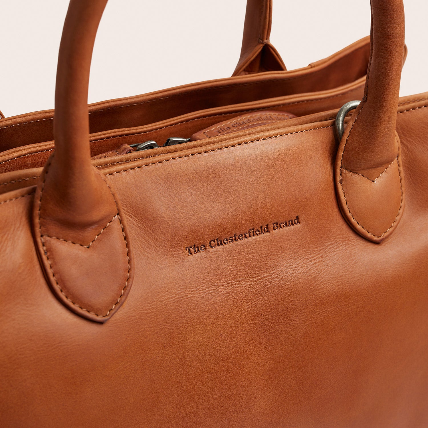 Leather Handbag Cognac Passau