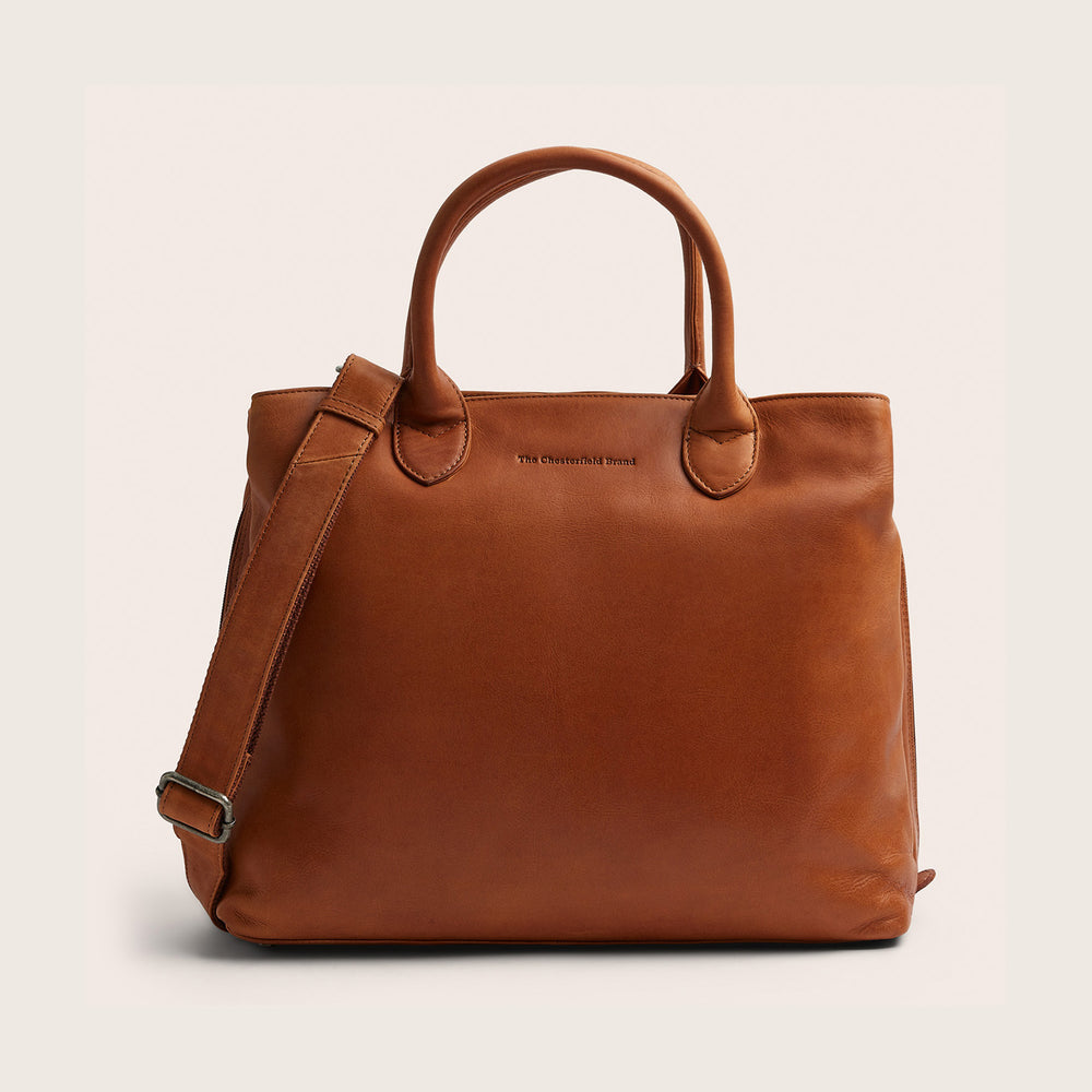 Leren Handtas Cognac Passau