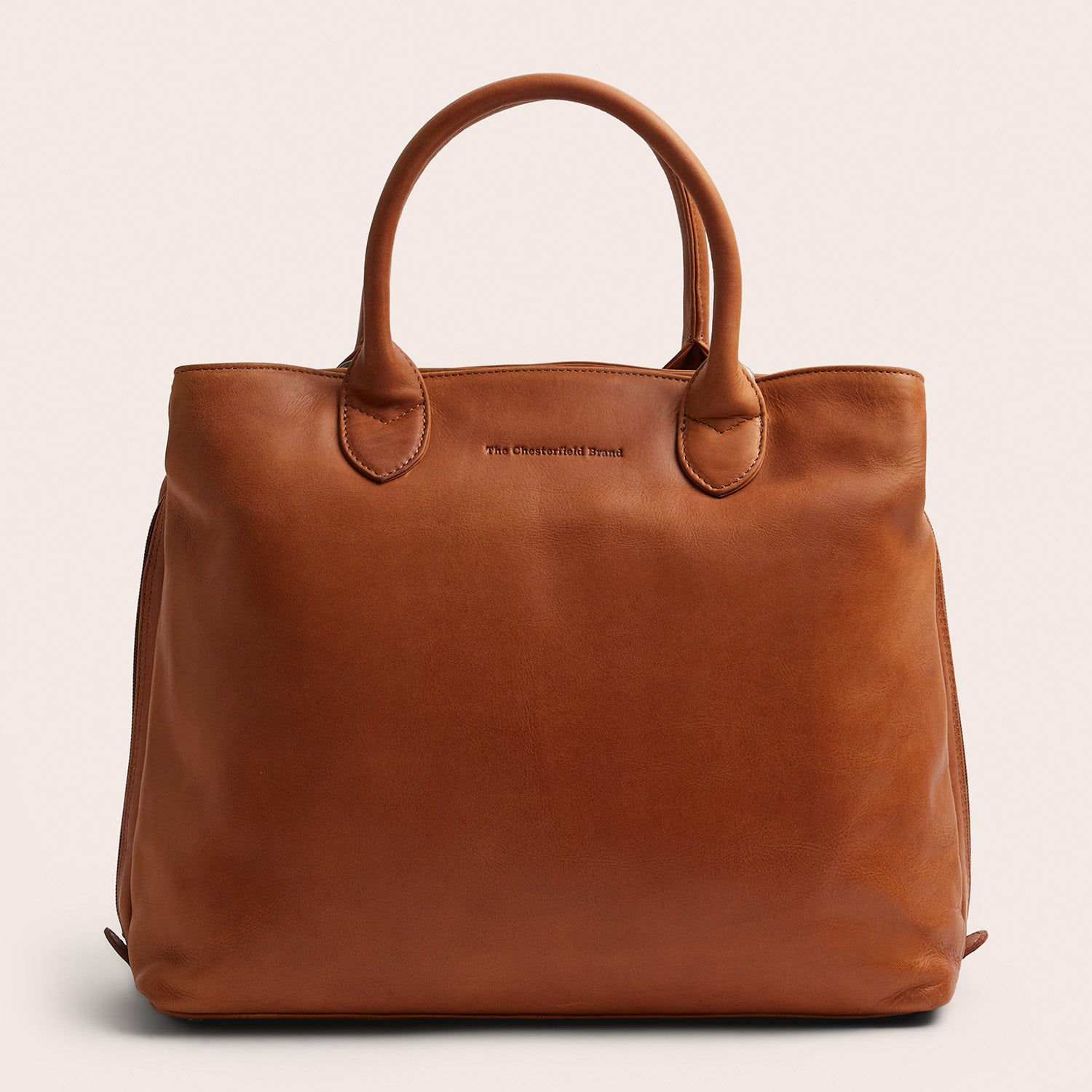 Leather Handbag Cognac Passau