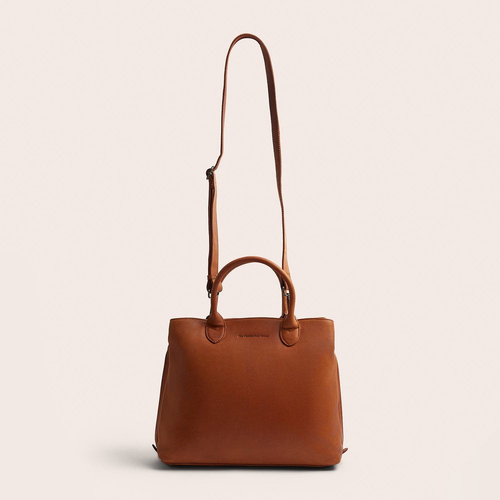 Leder Handtasche Cognac Passau