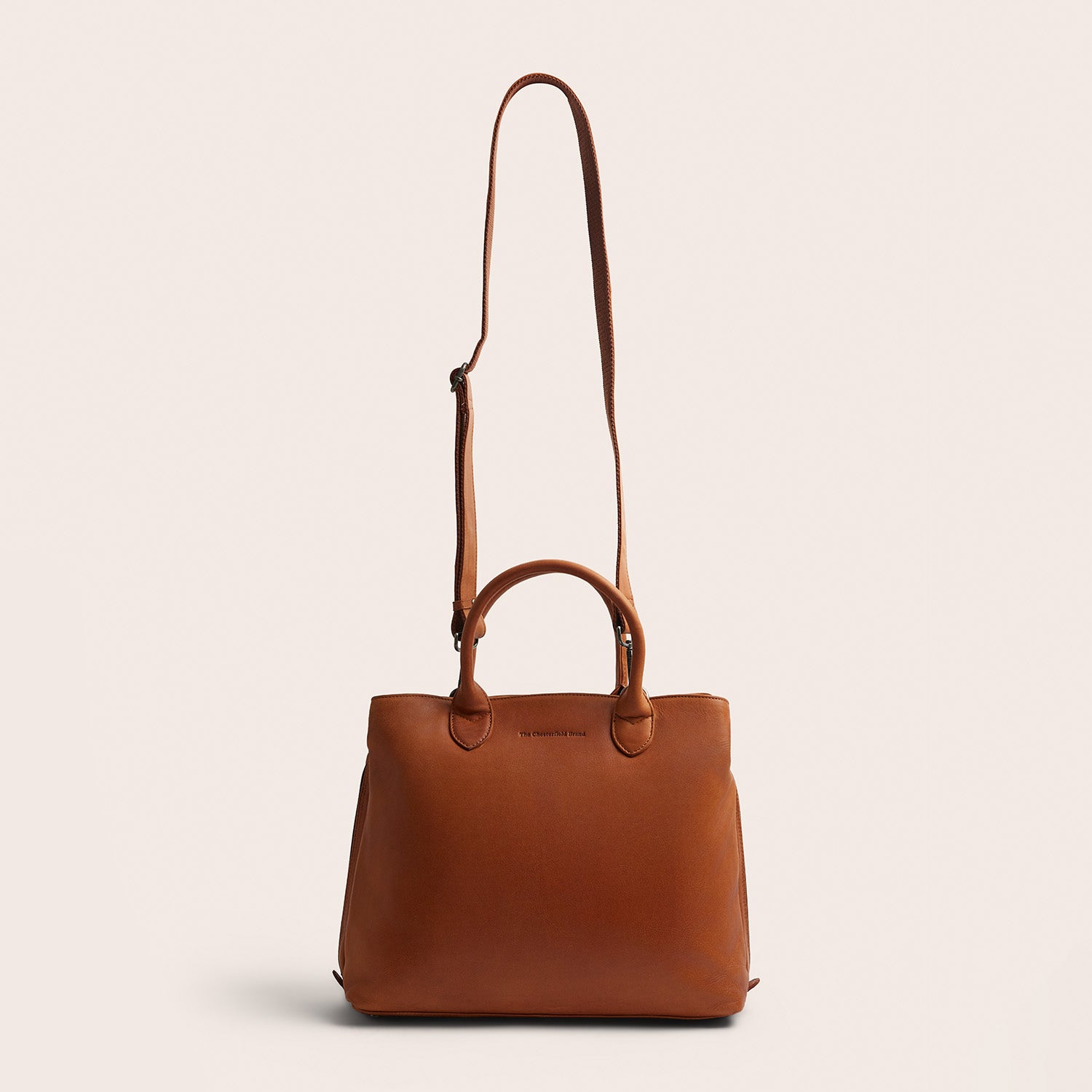 Leather Handbag Cognac Passau