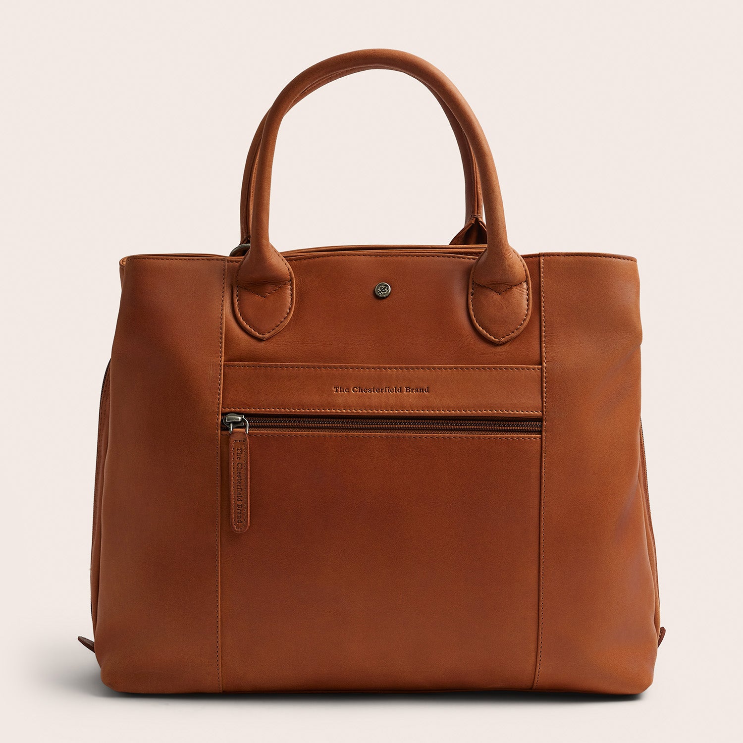 Leather Handbag Cognac Passau