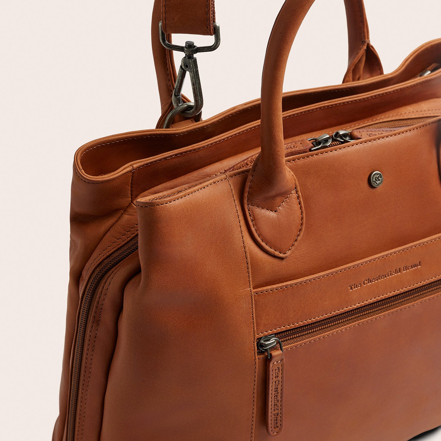 Leather Handbag Cognac Passau