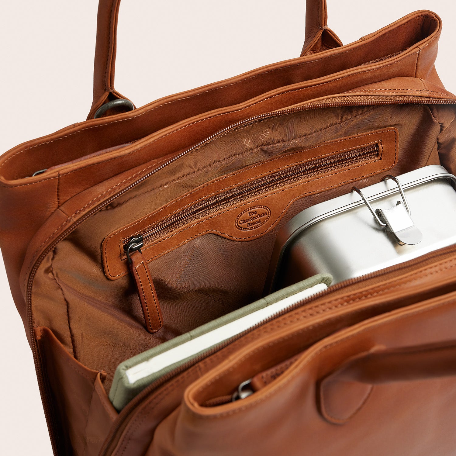 Leather Handbag Cognac Passau