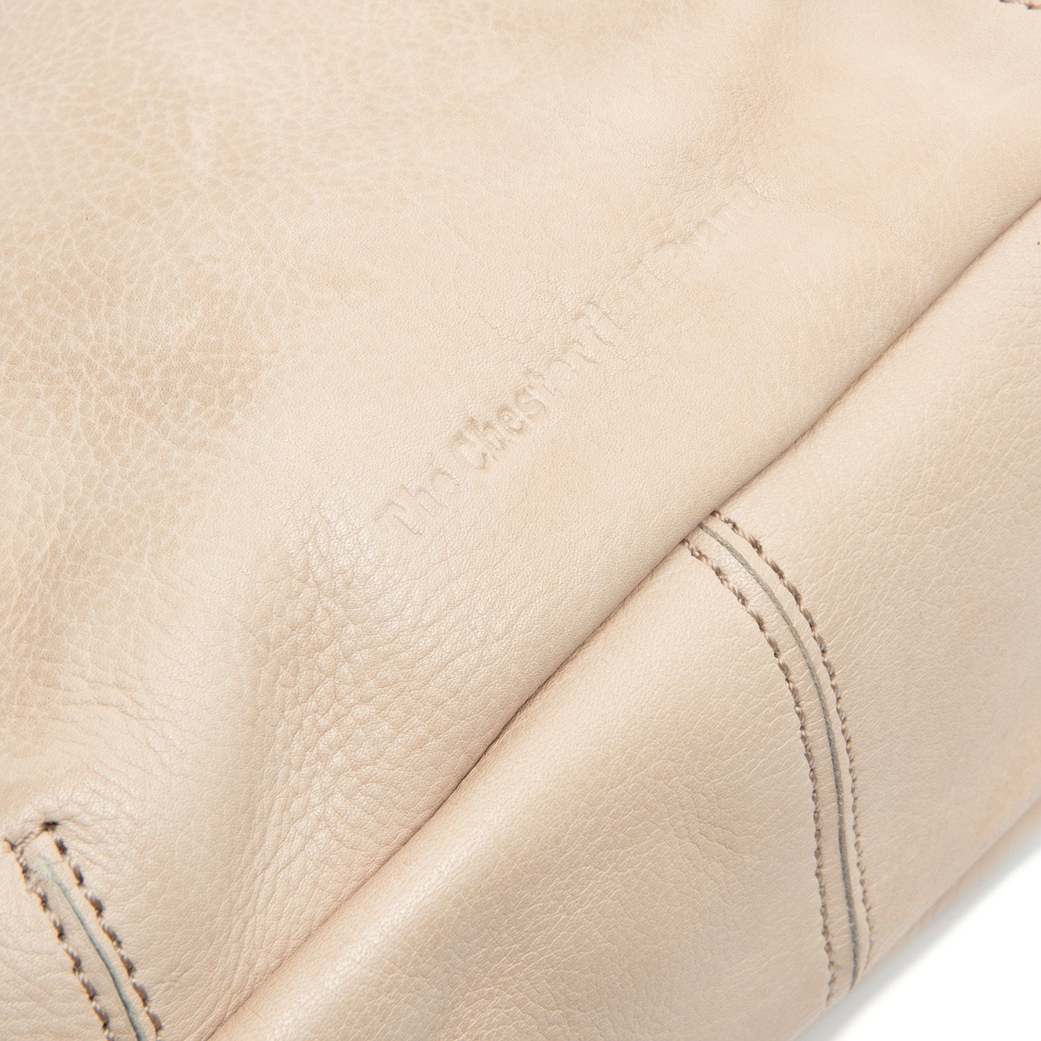 Sac Bandoulière en Cuir Beige Clarita