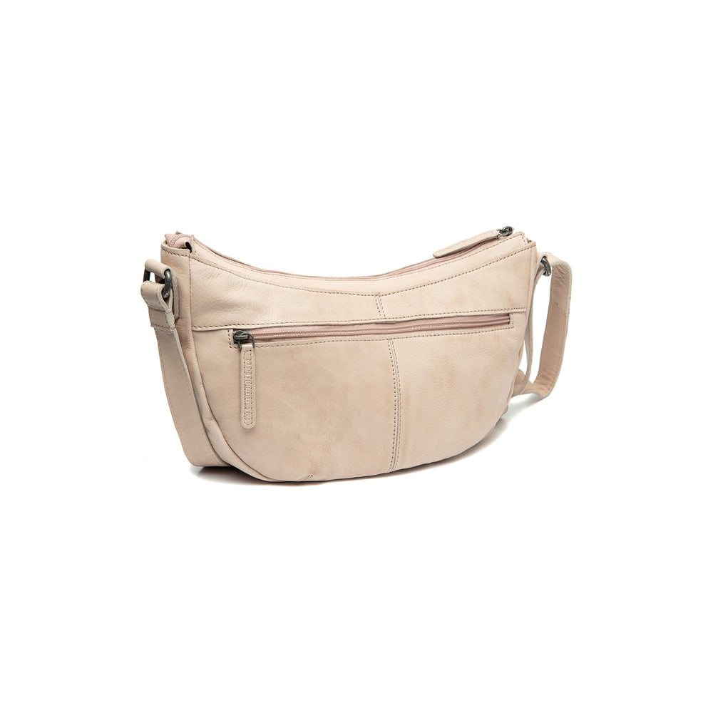 Leather Crossbody Bag Beige Clarita