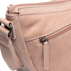 Sac Bandoulière en Cuir Rose Vintage Clarita