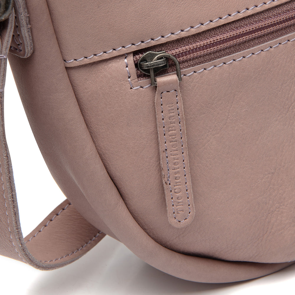 Leather Crossbody Bag Lavender Lilac Clarita