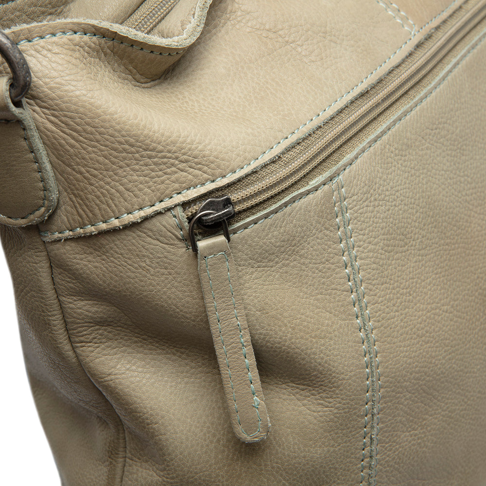 Leather Shoulder Bag Ocean Green Sintra