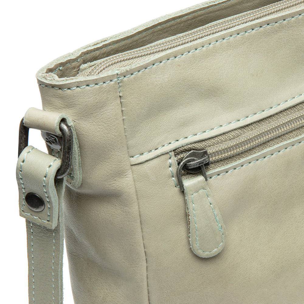 Leather Crossbody Bag Ocean Green Weimar