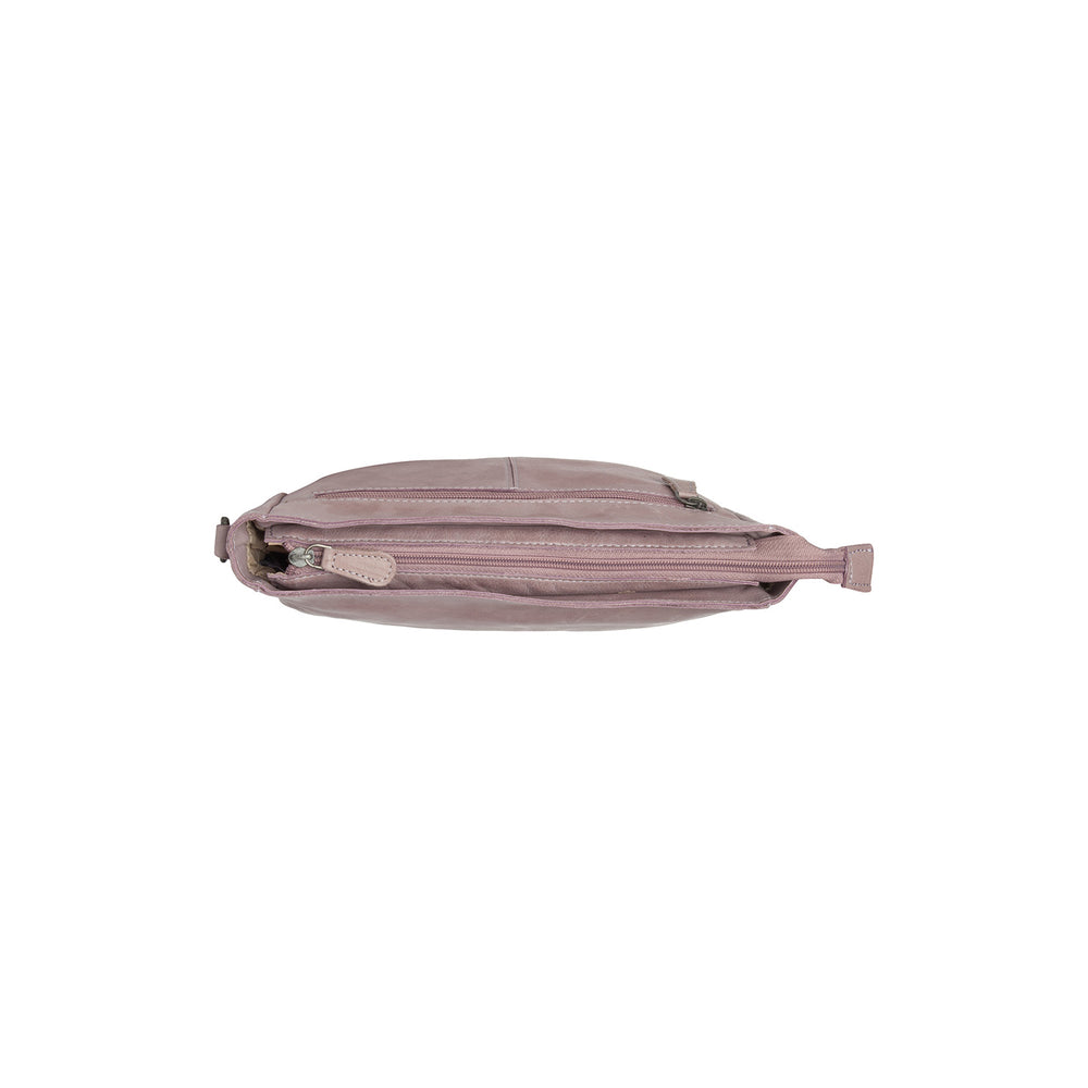 Leather Crossbody Bag Lavender Lilac Weimar