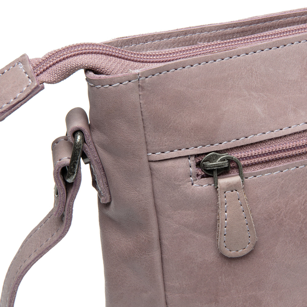 Leather Crossbody Bag Lavender Lilac Weimar