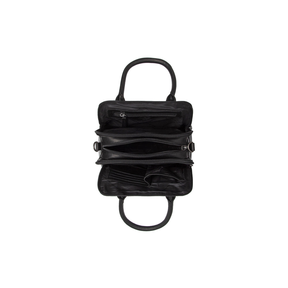 Leather Handbag Black Ezra