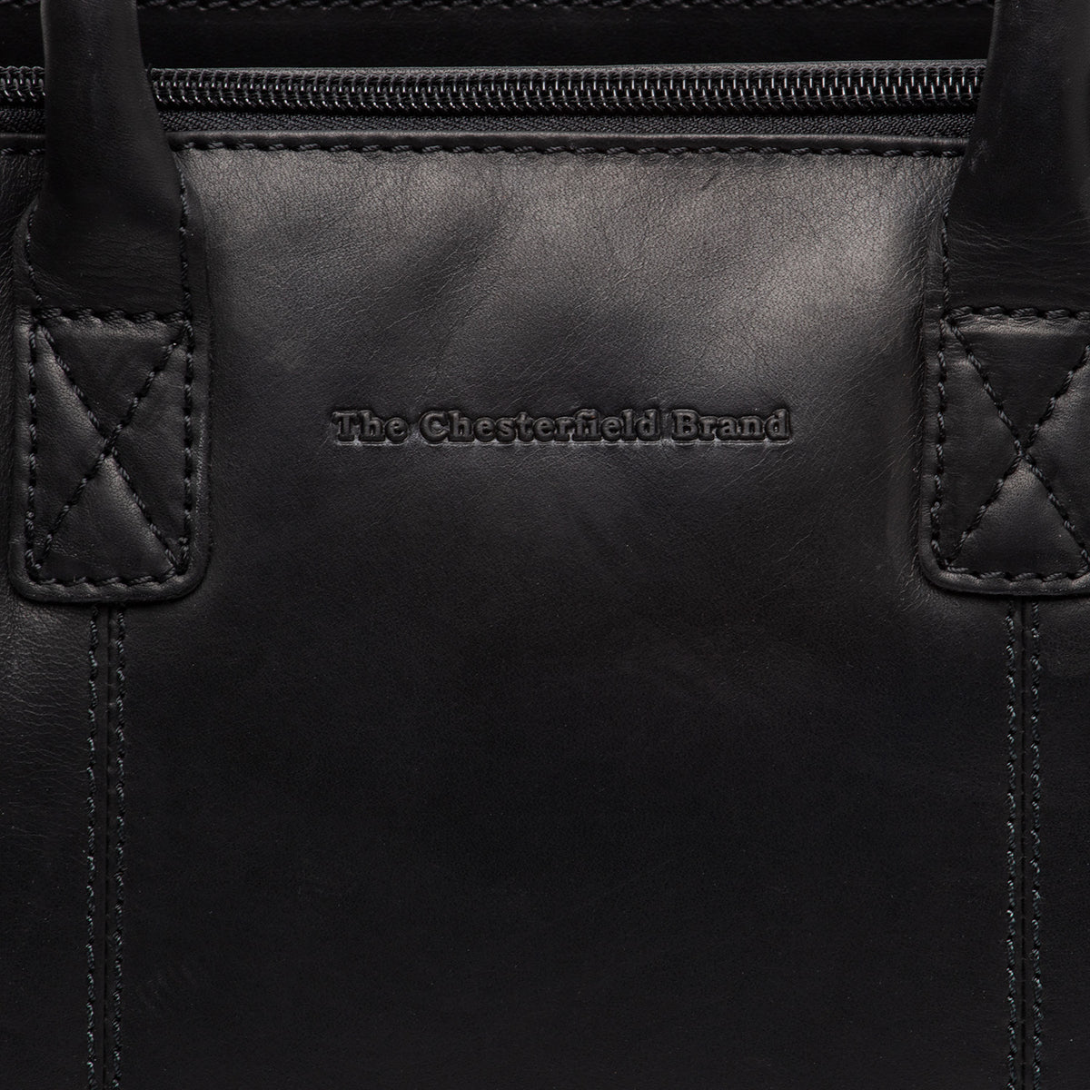 Leder Handtasche Schwarz Ezra