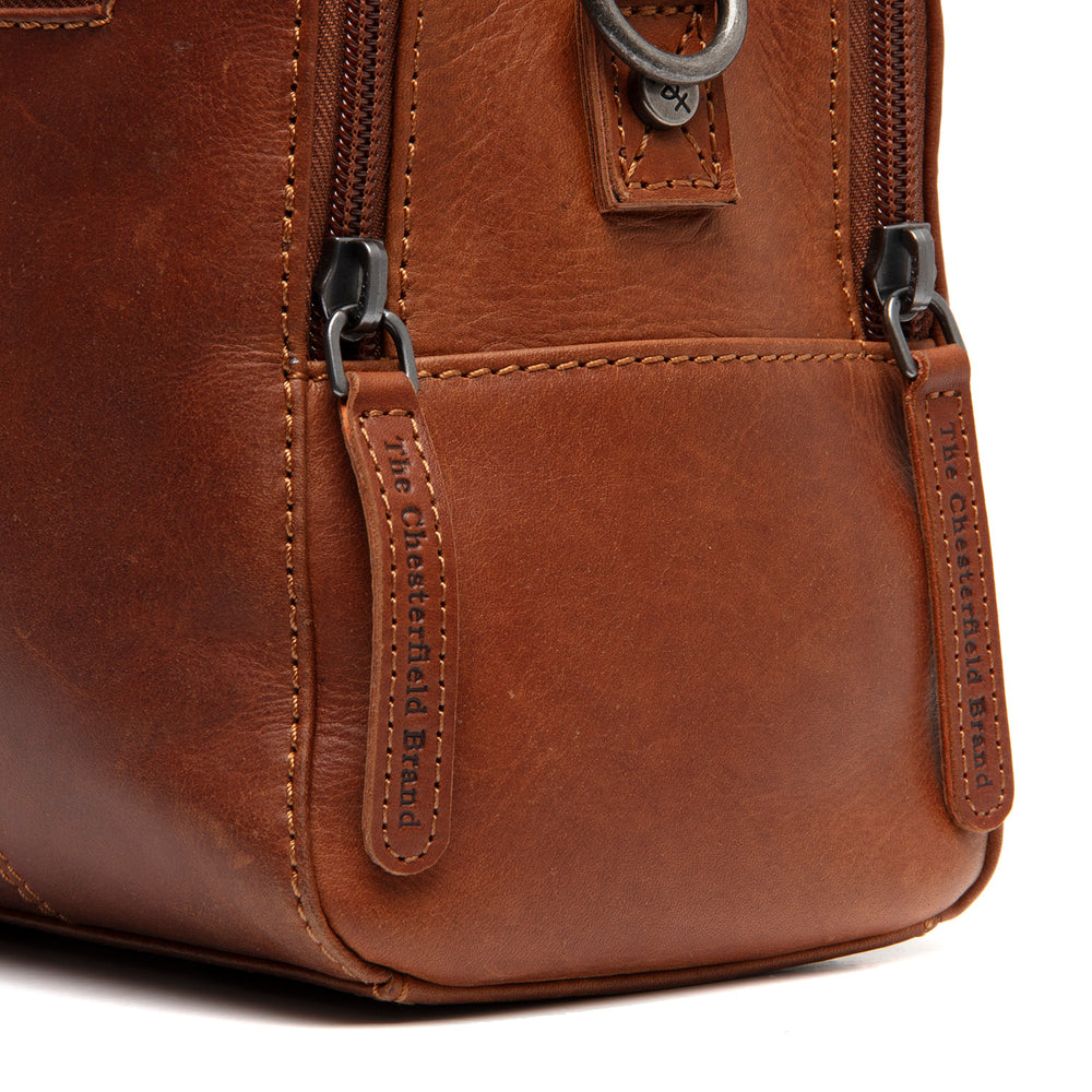 Leather Handbag Cognac Ezra