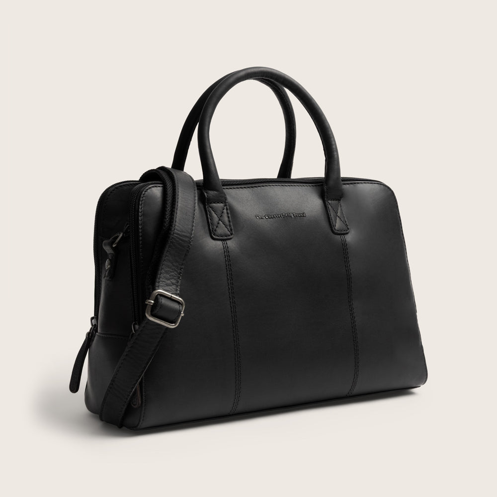 Leder Handtasche Schwarz Layton