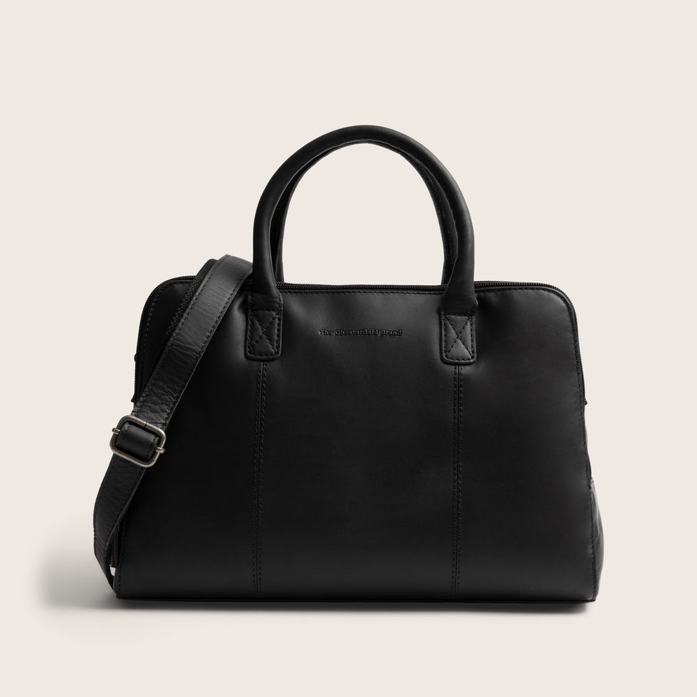 Leder Handtasche Schwarz Layton