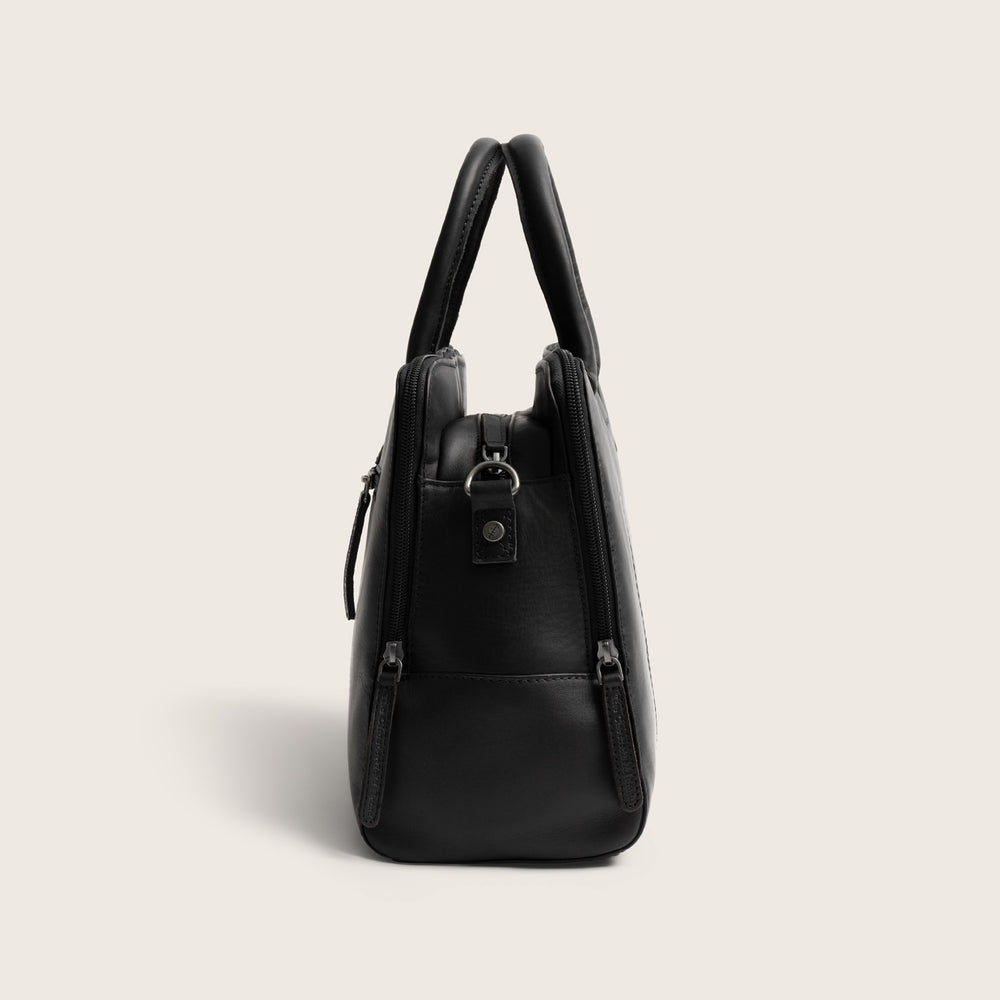 Leder Handtasche Schwarz Layton