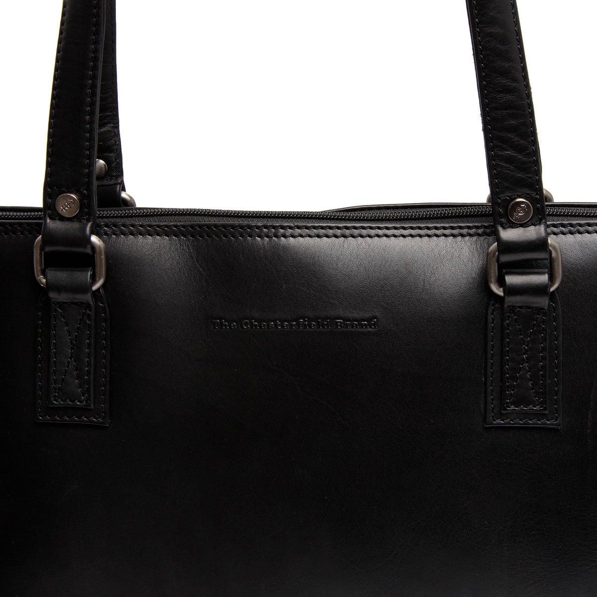 Sac Porté Épaule en Cuir Noir Selvino
