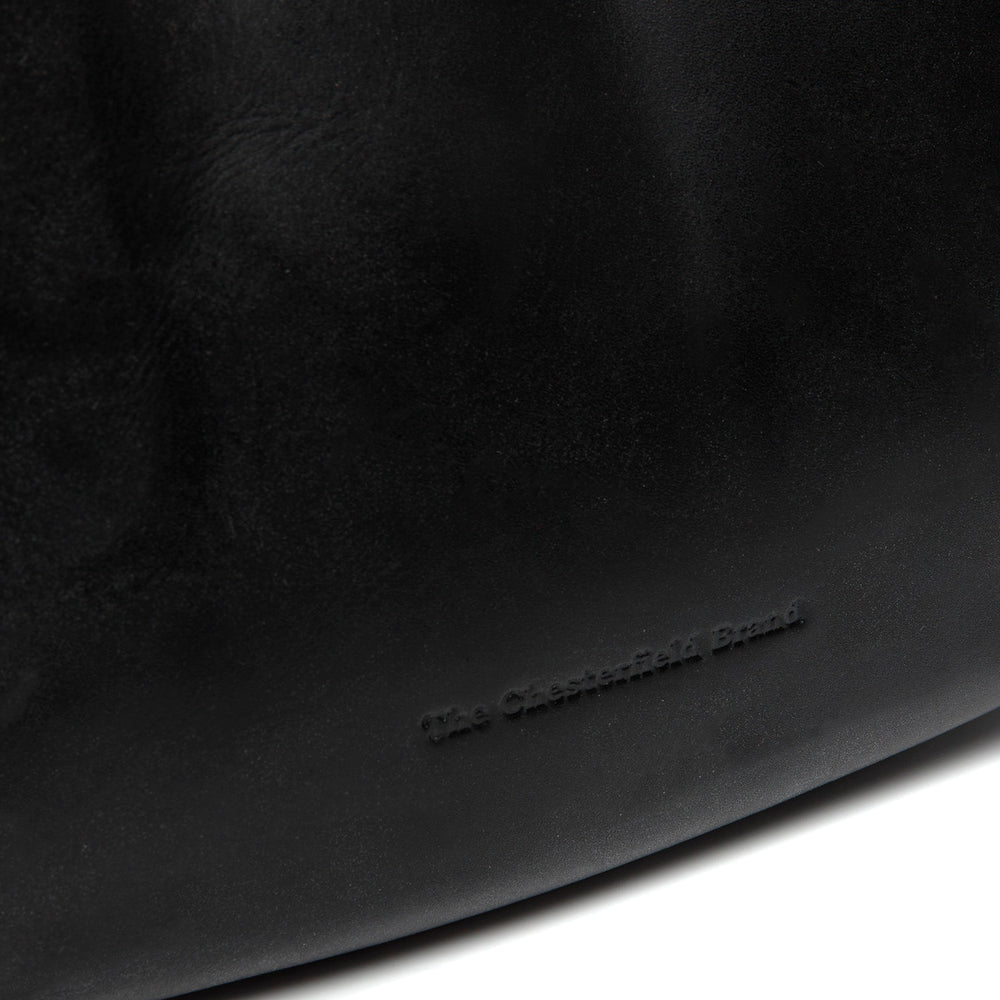 Leather Shoulder Bag Black Alexandria