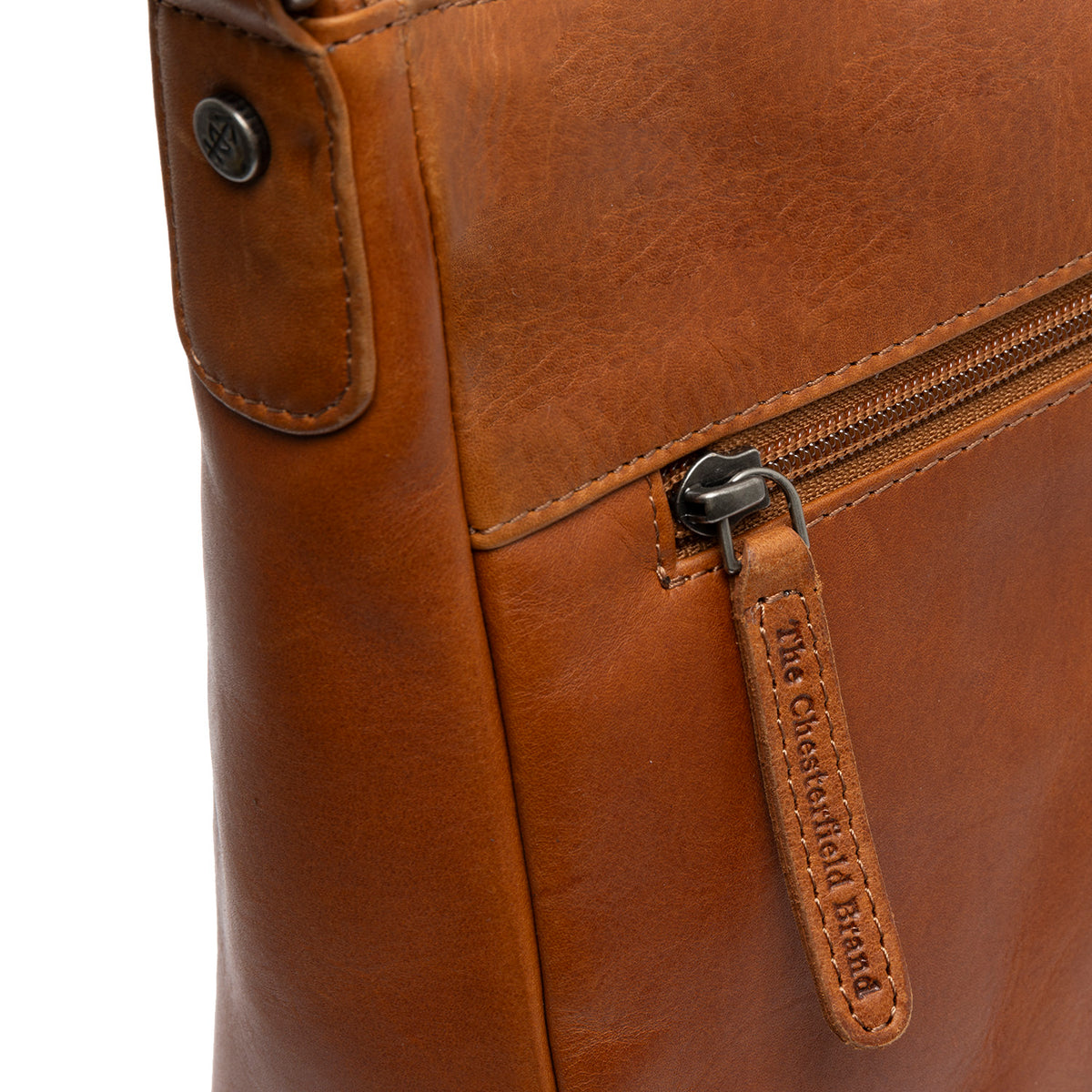 Leren Crossbody Tas Cognac Loraine