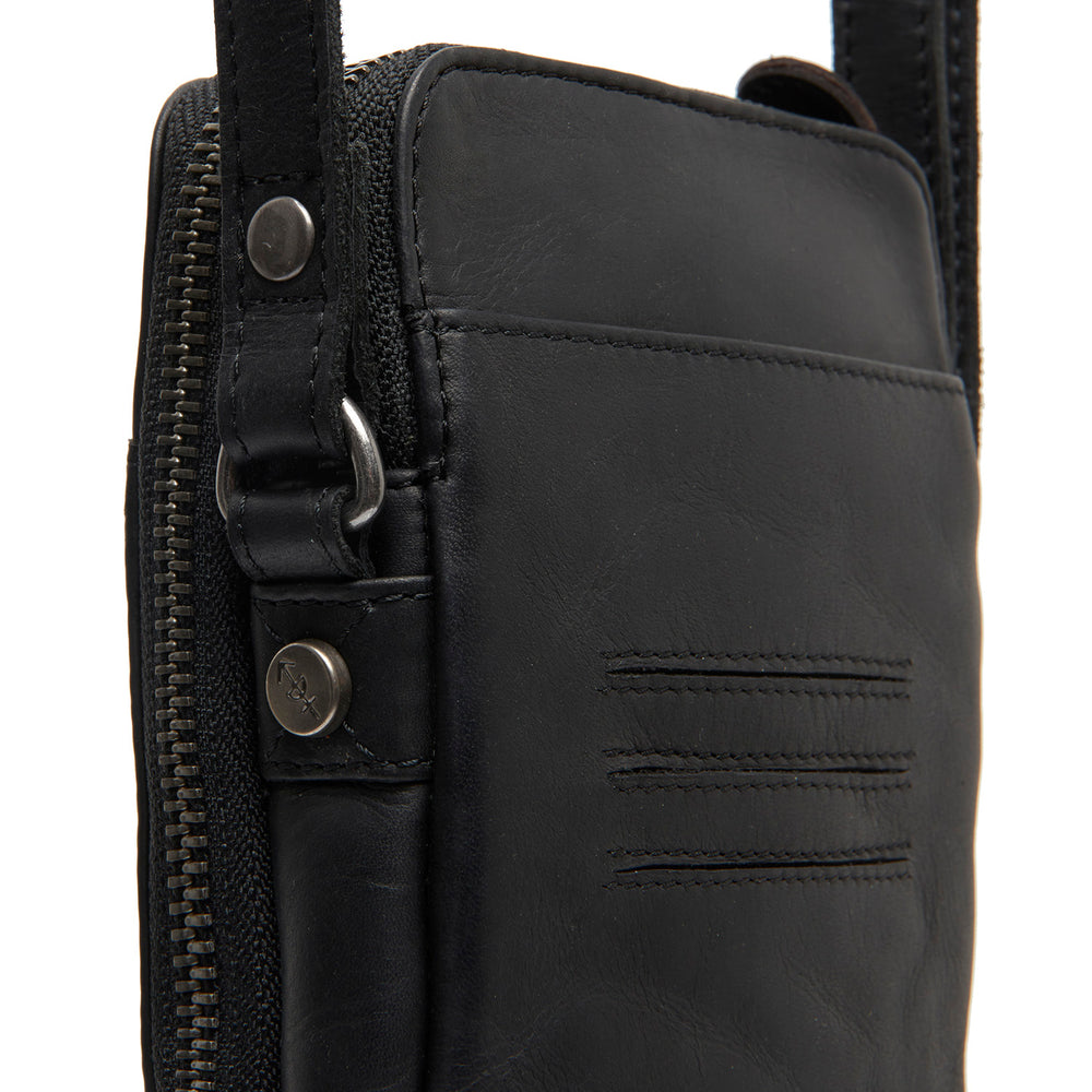 Leder Handytasche Schwarz Alesund