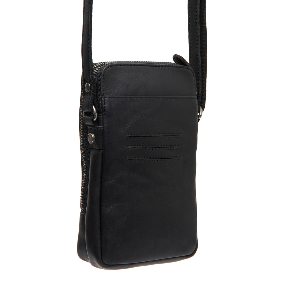 Leder Handytasche Schwarz Alesund