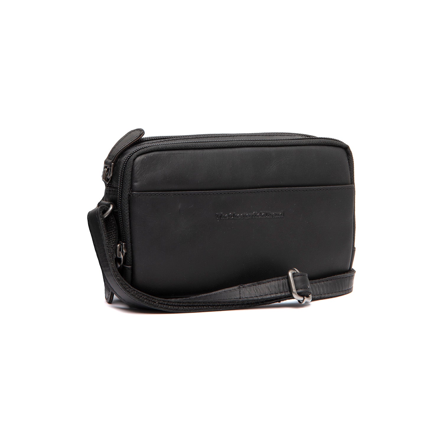 Sac Bandoulière en Cuir Noir Ellon
