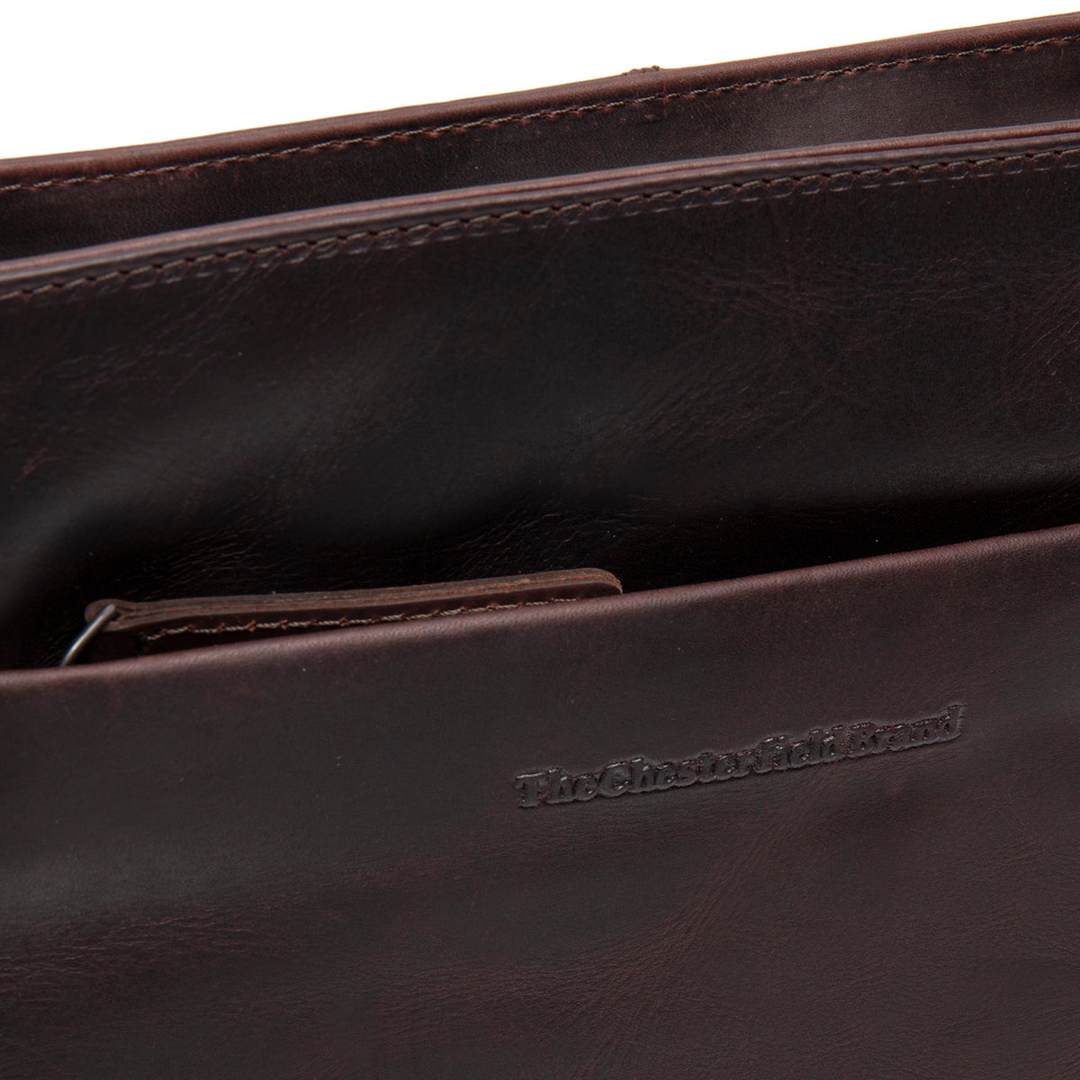 Leather Crossbody Bag Brown Navene