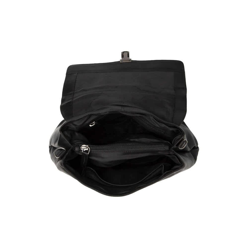Leather Handbag Black Angera
