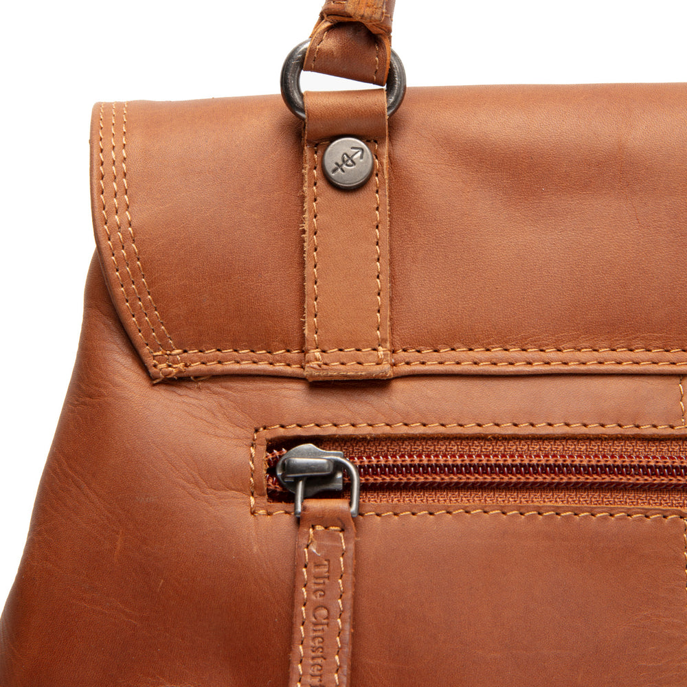 Leather Handbag Cognac Angera