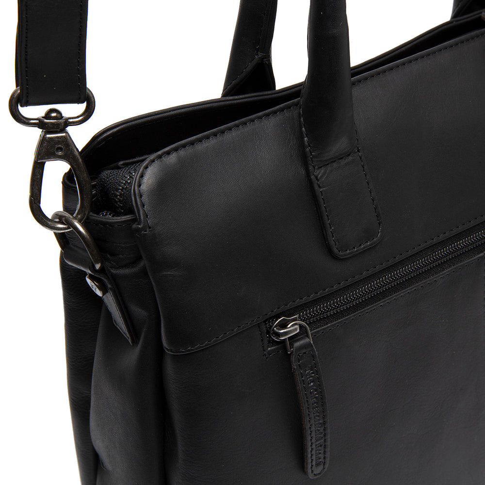 Leren Handtas Zwart Valmonte