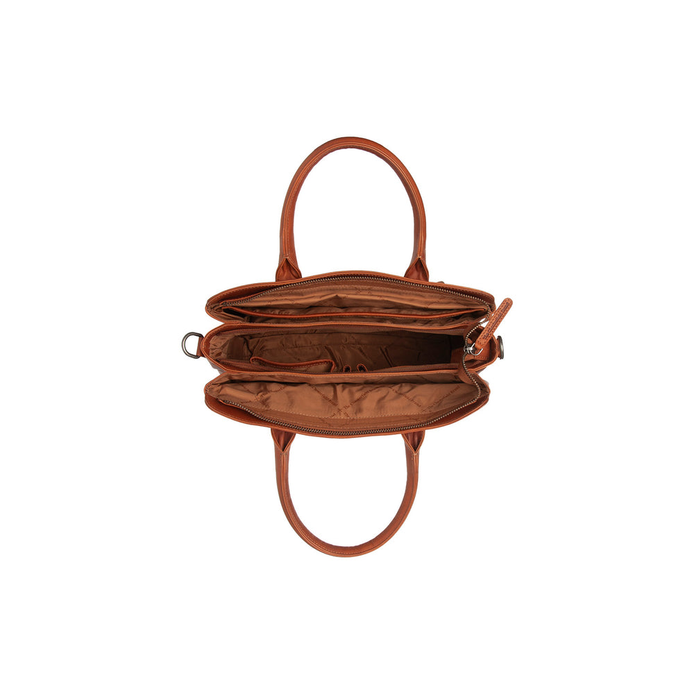 Sac à Main en Cuir Cognac Valmonte