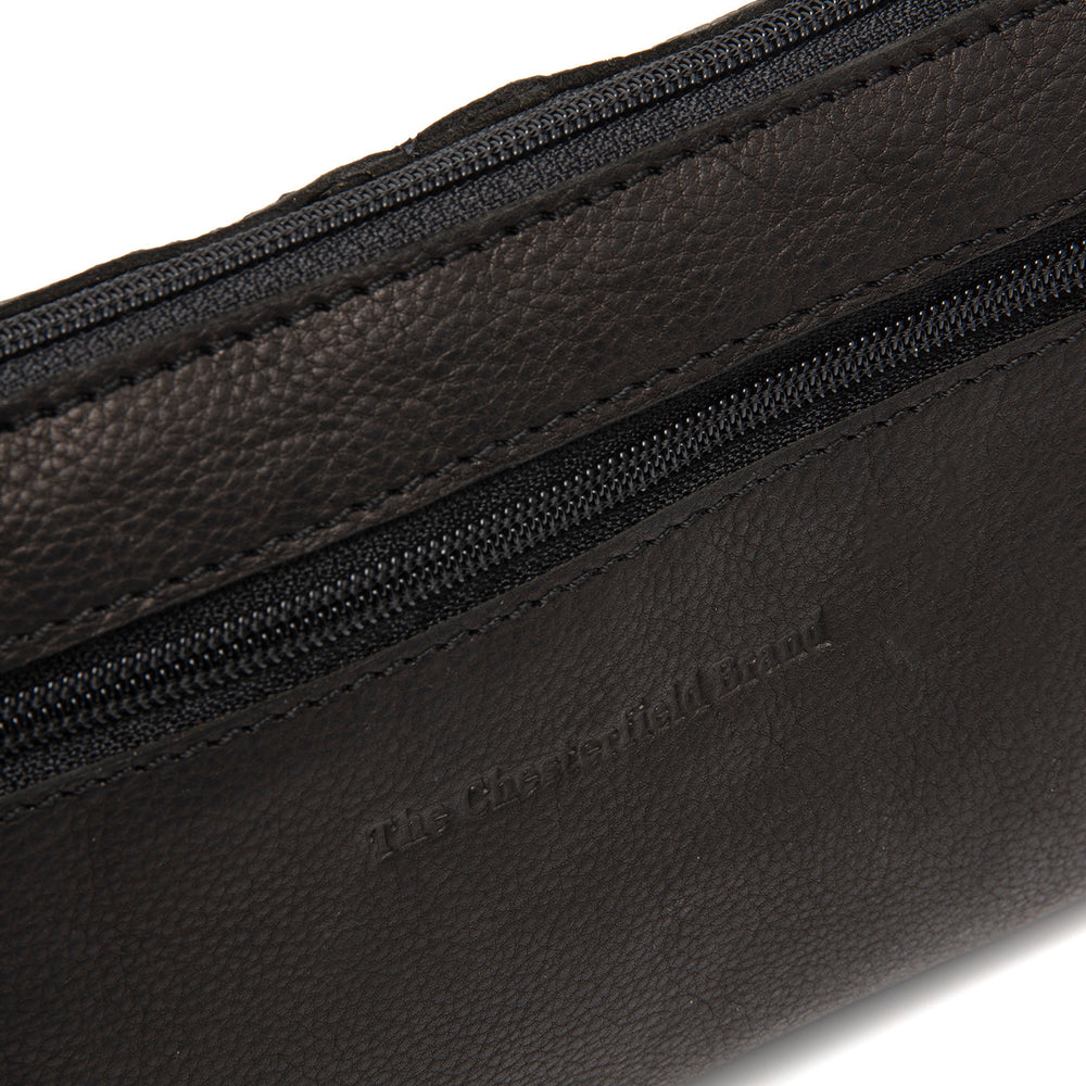 Leather Crossbody Bag Black Osaka