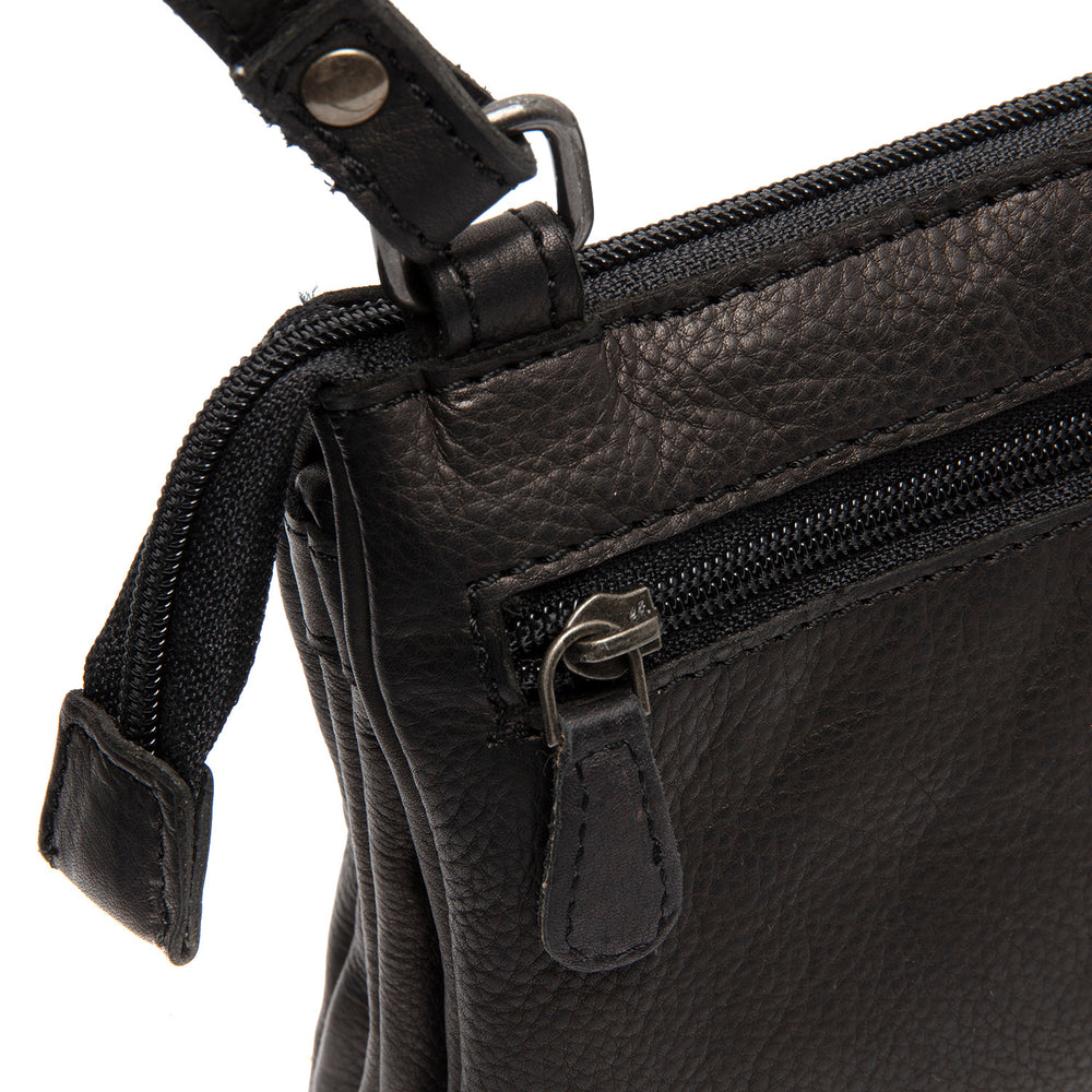 Leather Crossbody Bag Black Osaka