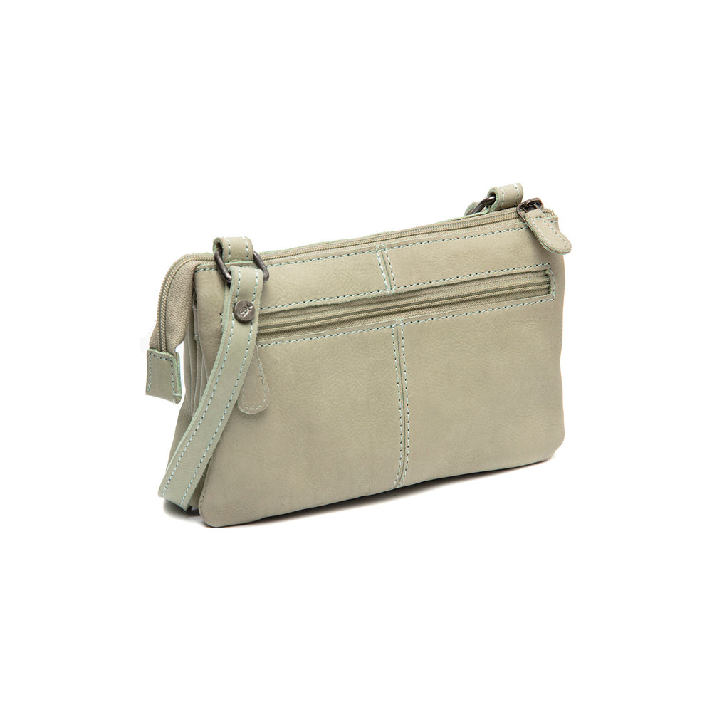 Leather Crossbody Bag Ocean Green Osaka
