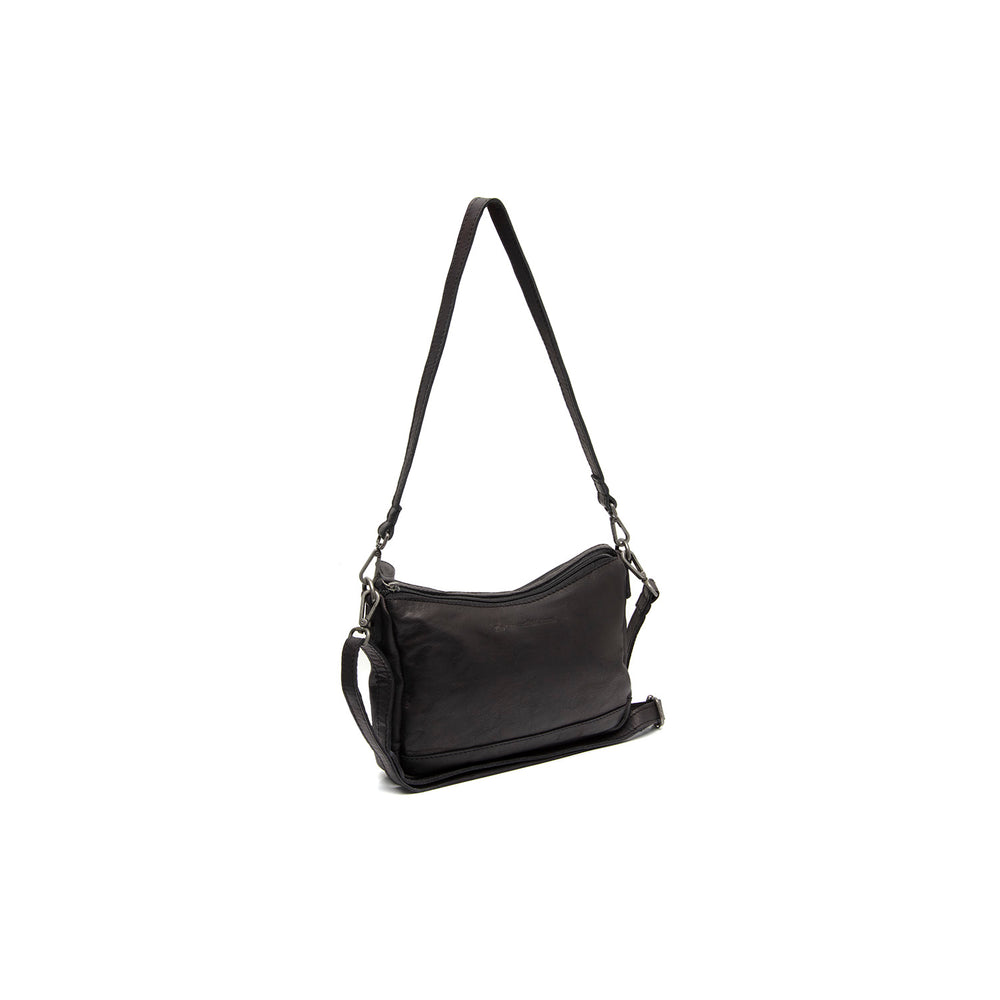 Leather Shoulder Bag Black Irving