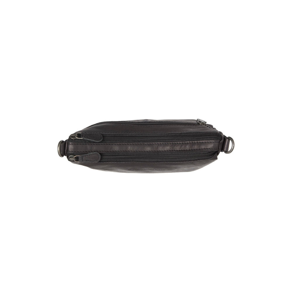 Leather Shoulder Bag Black Irving