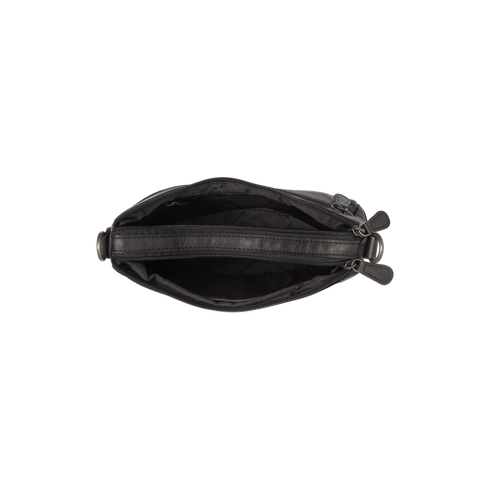 Leather Shoulder Bag Black Irving