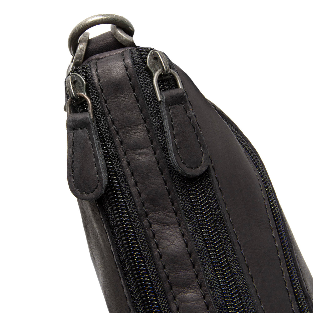 Leather Shoulder Bag Black Irving